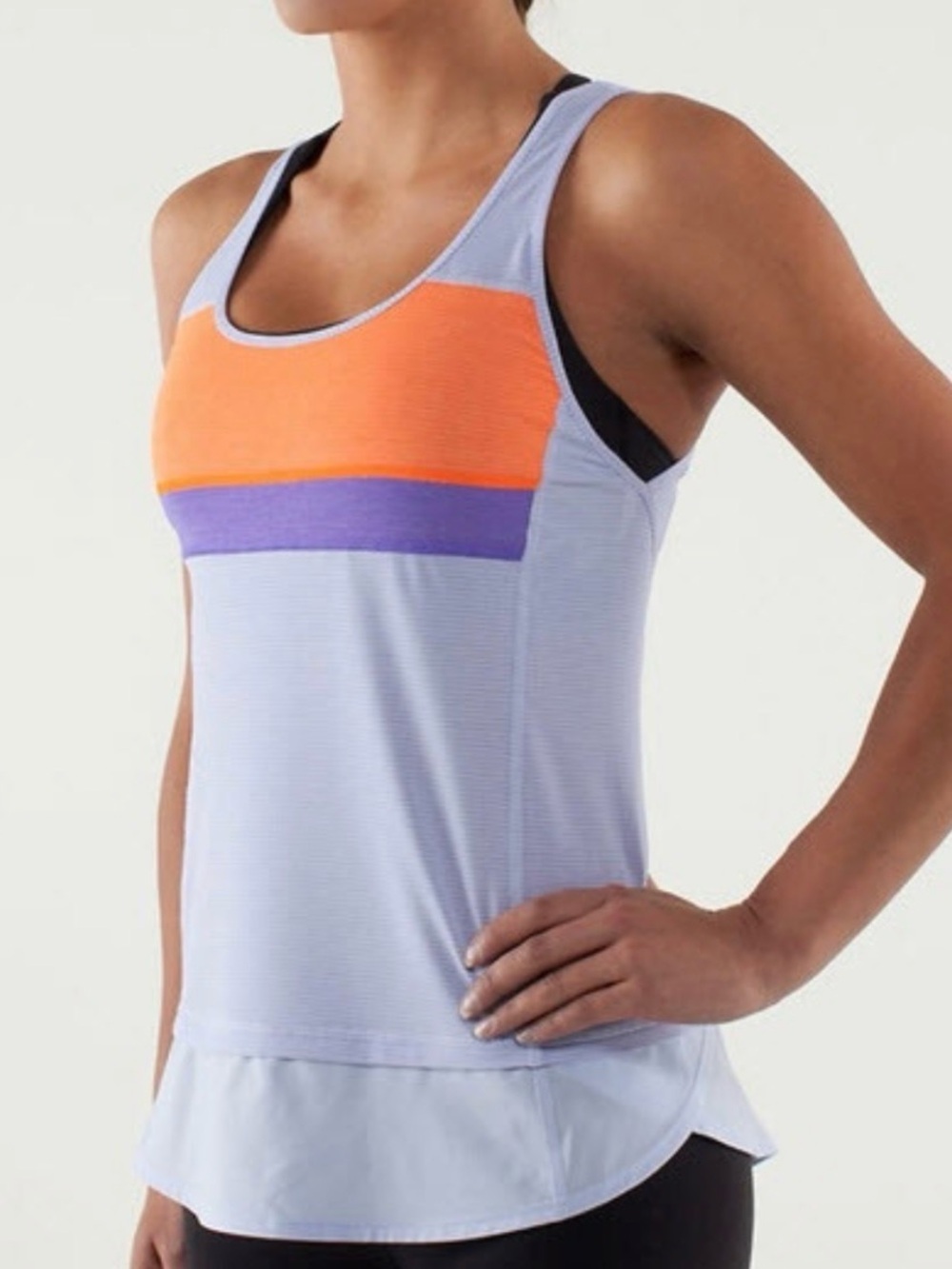 Lululemon Run Mod Moves Singlet size 6 Cool Breeze Pizzaz Purple Tank Top